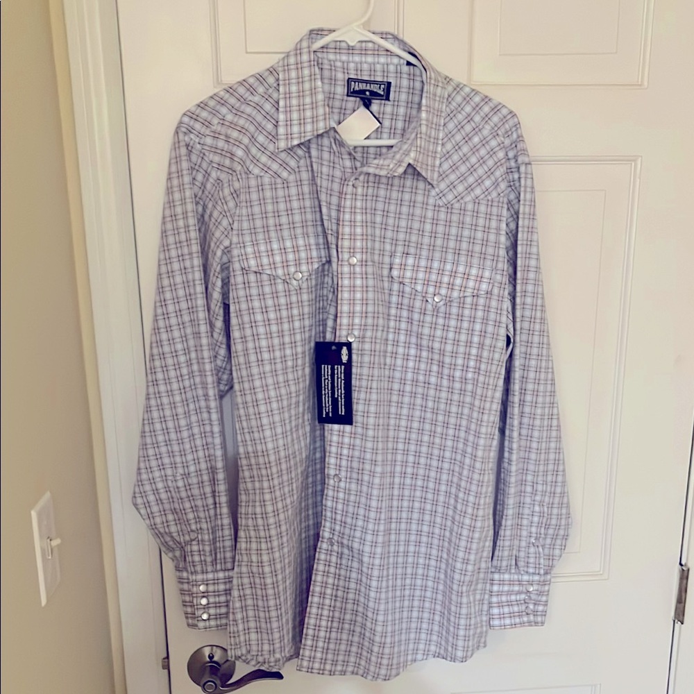 Panhandle- men’s 16x35 Western shirt with pearlized snaps  NWT